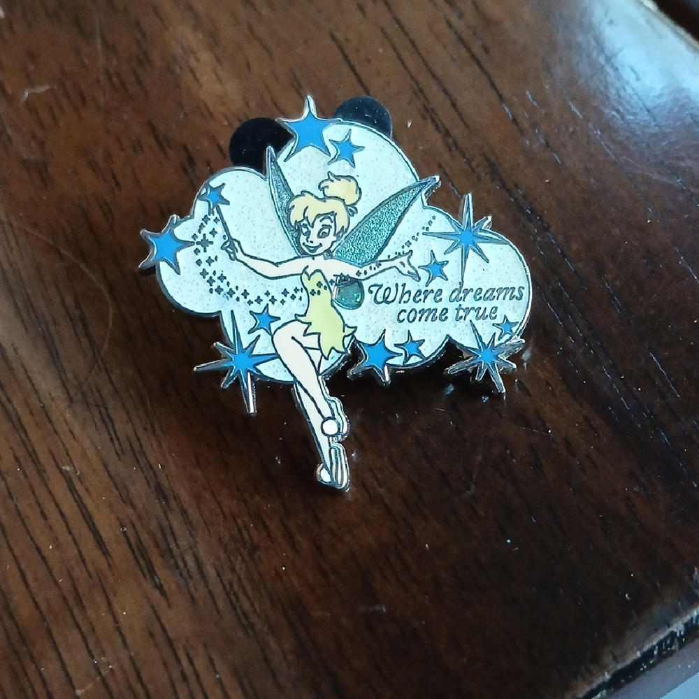 Disney Tinker Bell Enamel Pin - 'Where Dreams Come True'